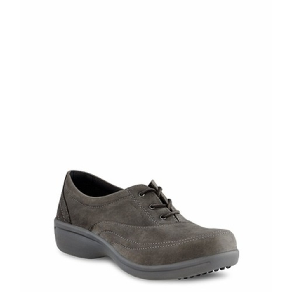 Red Wing Worx ASTFM F2413-11 Slip Resistant Grey Lace Up Steel Toe Oxford - 6